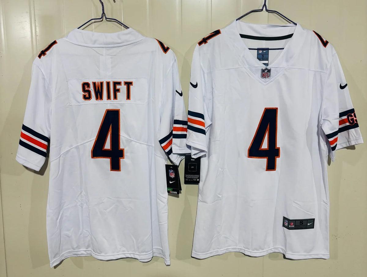 D’Andre Swift Chicago Bears YOUTH KIDS Official NFL Nike Jersey White product image 1, provided for visual reference and