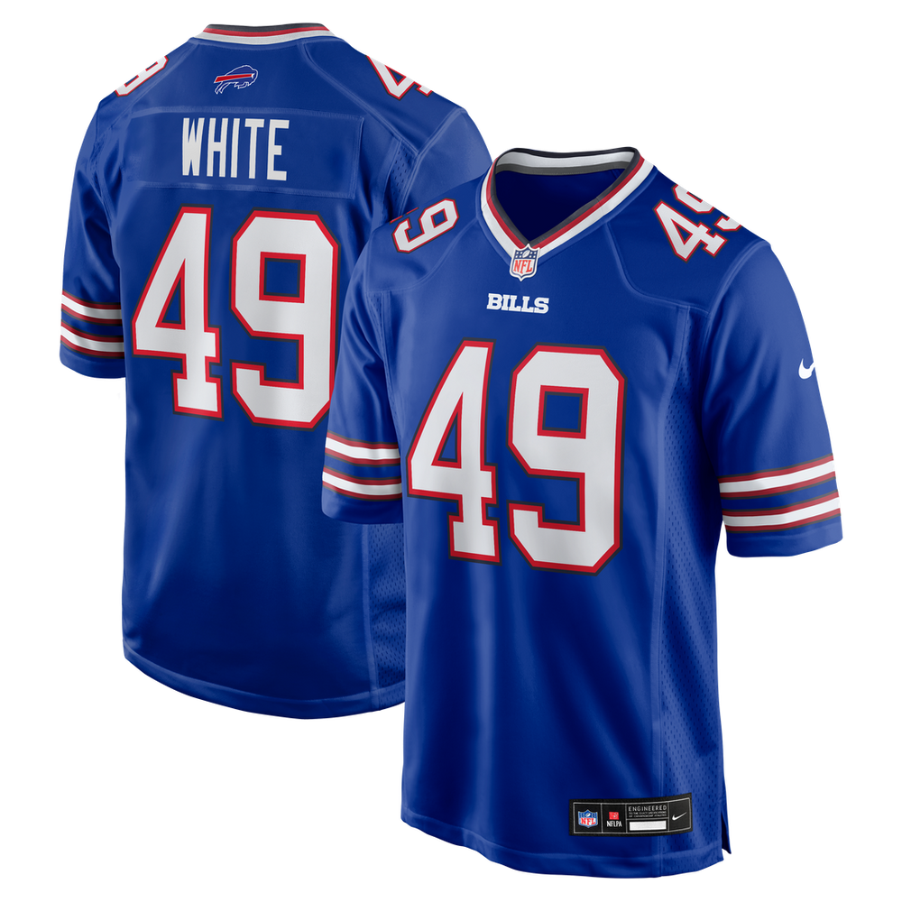 Buffalo Bills DaShaun White Nike Royal Game Jersey