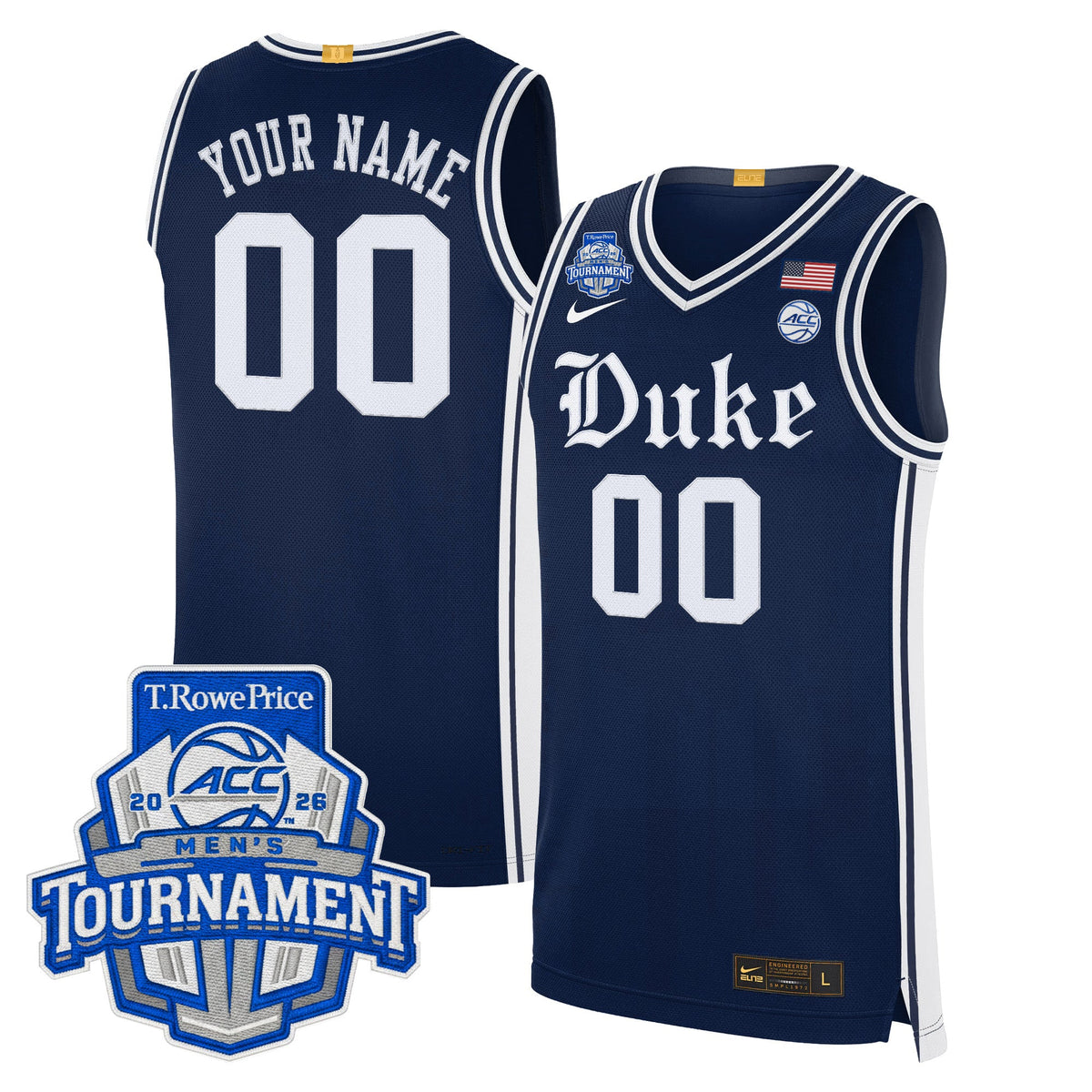 Duke Blue Devils 2026 ACC Conference Tournament Champions Custom Basketball Jersey - All Stitched product image 3, provided