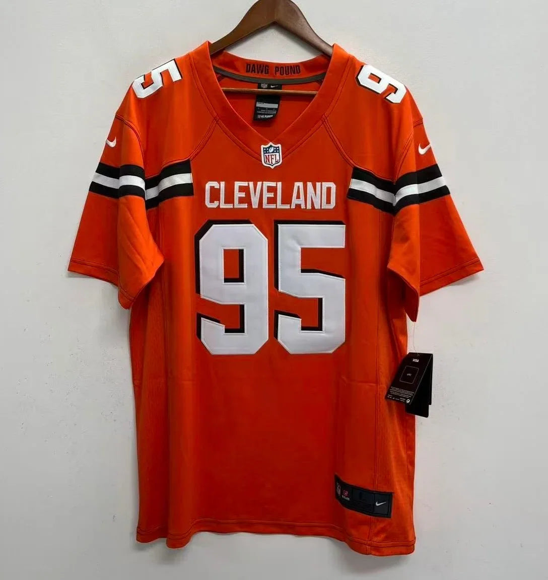 Myles Garrett YOUTH KIDS Cleveland Browns Official NFL Nike Jersey Orange product image 2, provided for visual reference and