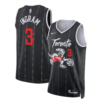 Brandon Ingram Toronto Raptors Unisex 2025/26 Jersey - Black - City Edition product image 1, provided for visual reference