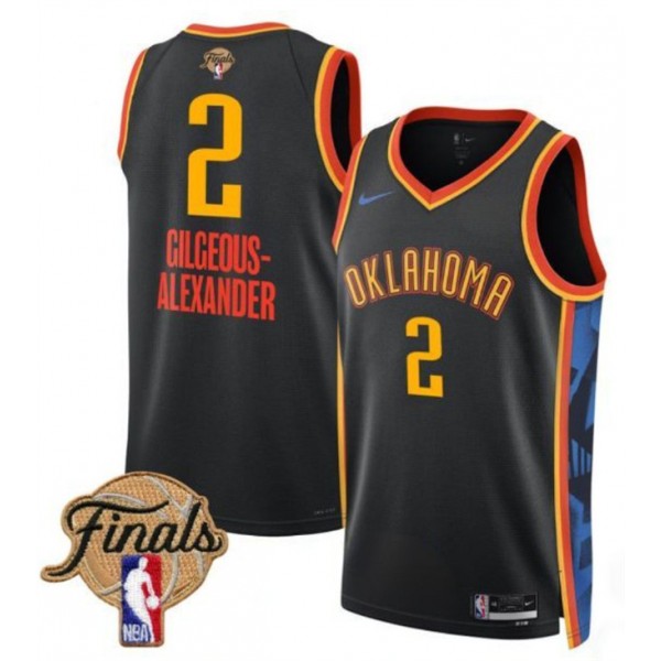 Shai Gilgeous-Alexander Oklahoma City Thunder NBA Finals City Edition Jersey - Black product image 1, provided for visual