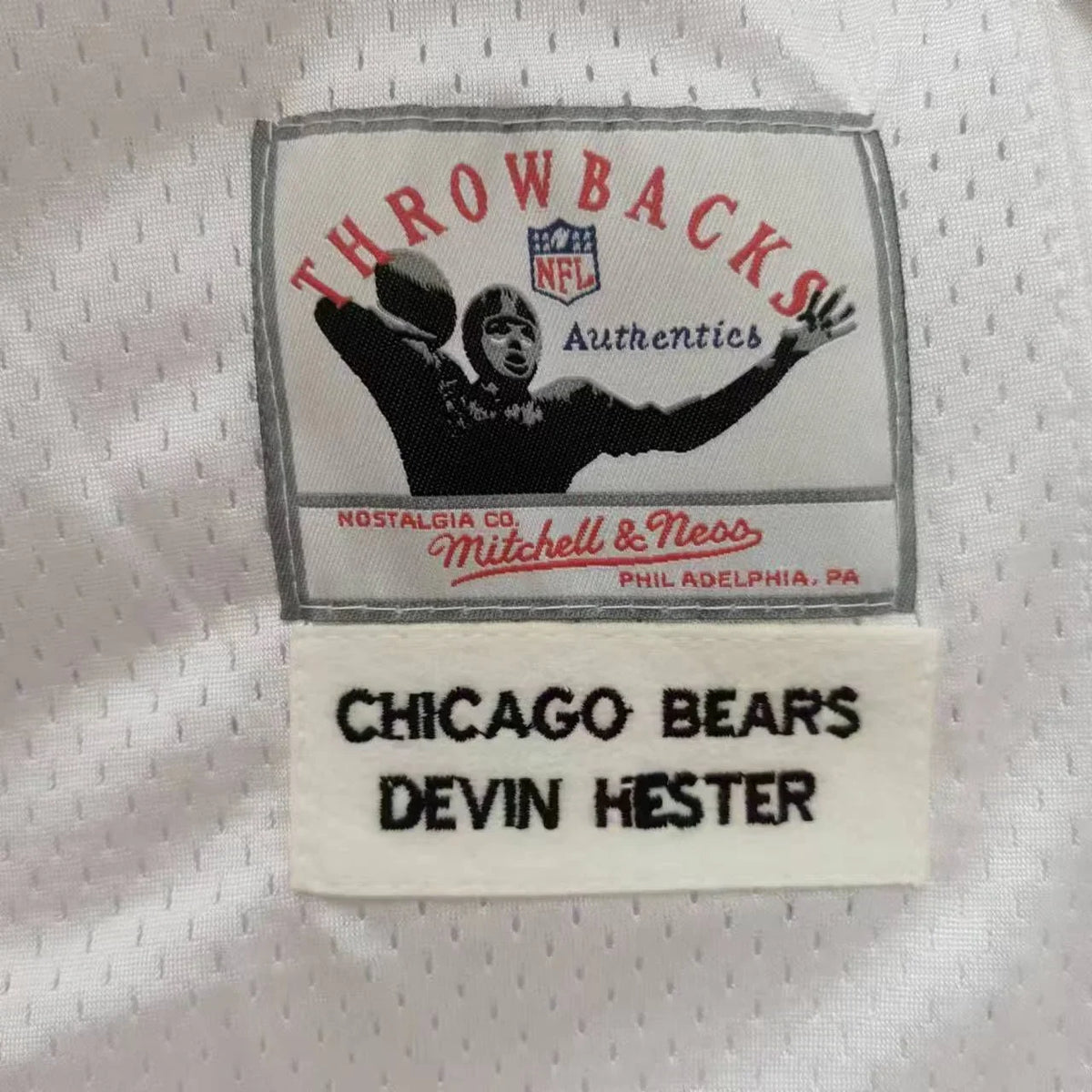 Devin Hester Chicago Bears Official NFL Mitchell & Ness Jersey product image 3, provided for visual reference and product