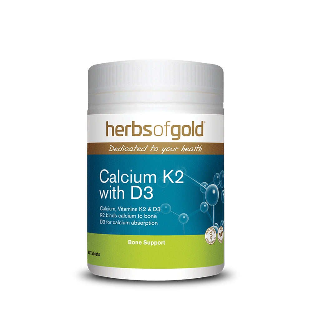 Herbs of Gold Calcium K2 with D3 (90 Tablets)