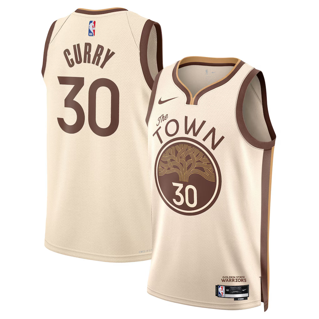 Stephen Curry Golden State Warriors Unisex 2025/26 Jersey - Tan - City Edition product image 1, provided for visual