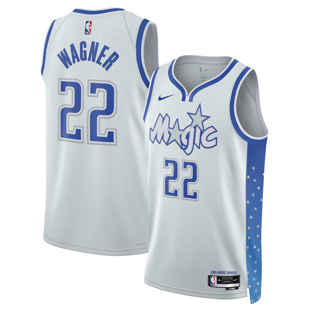 Franz Wagner Orlando Magic Unisex 2025/26 Swingman Jersey - Silver - City Edition product image 1, provided for visual