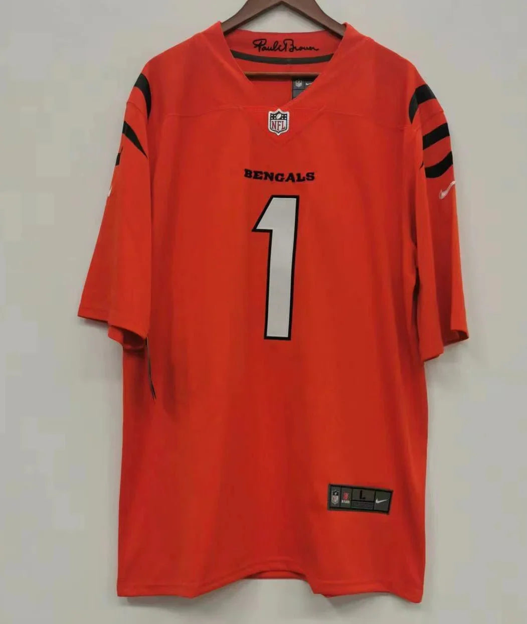 Ja’Marr Chase Cincinnati Bengals NFL Nike Jersey orange product image 2, provided for visual reference and product detail