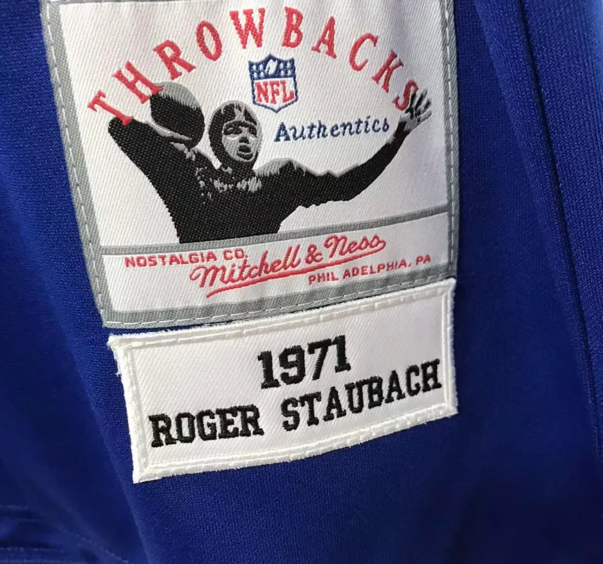 Roger Staubach 1971 Dallas Cowboys Mitchell & Ness Jersey product image 3, provided for visual reference and product detail