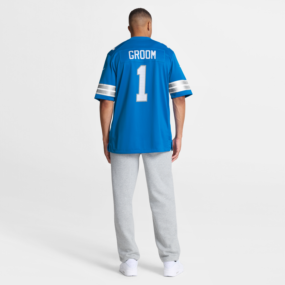 Detroit Lions Number 1 Groom Nike Blue Game Jersey product image 8
