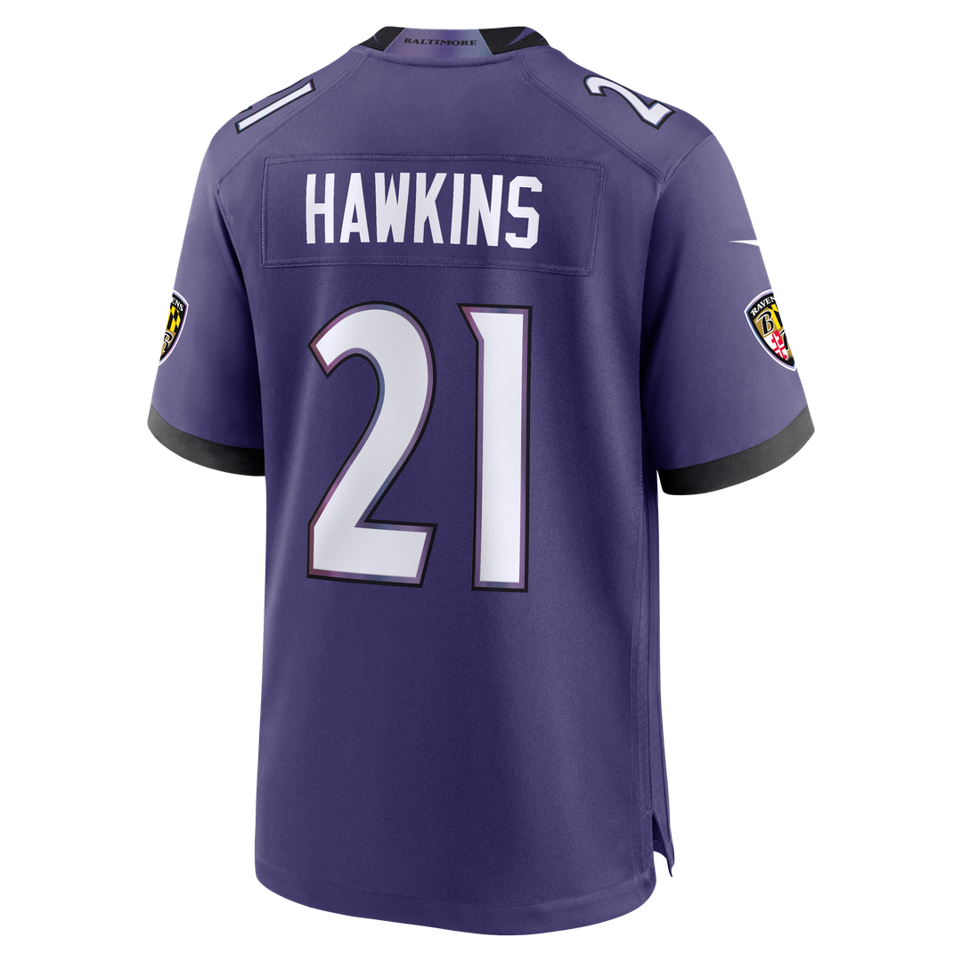 Baltimore Ravens Jaylinn Hawkins Nike Purple Game Jersey product image 3