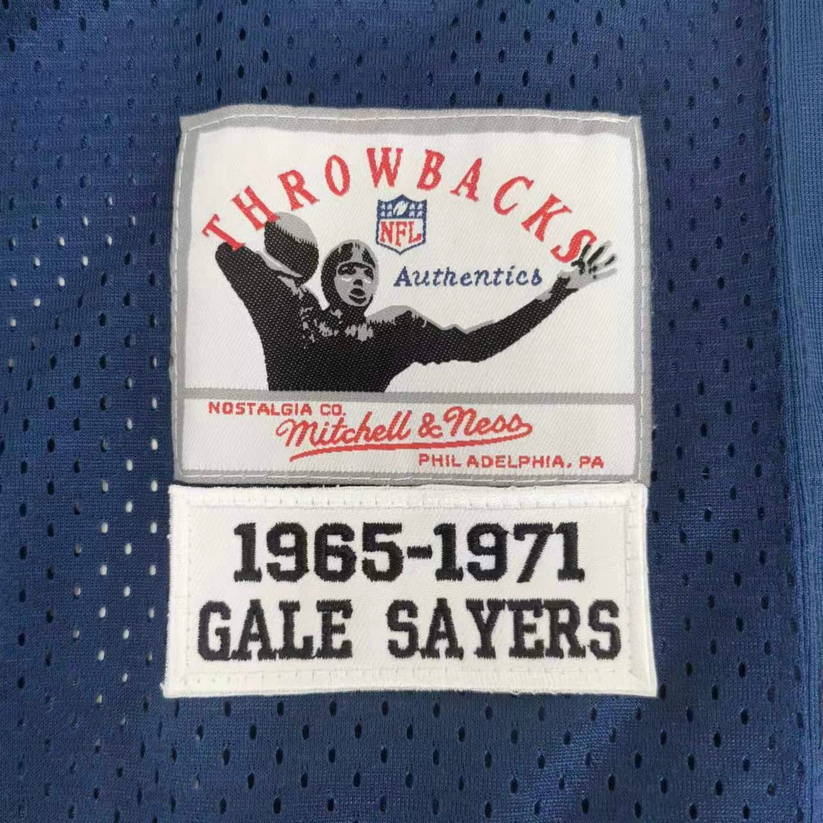 Gale Sayers Chicago Bears Official NFL Mitchell & Ness Jersey product image 3, provided for visual reference and product