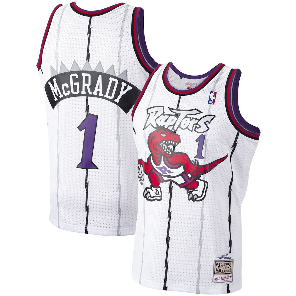 Tracy McGrady Toronto Raptors Mitchell & Ness 1998/99 Hardwood Classics Swingman Jersey - White product image 1, provided