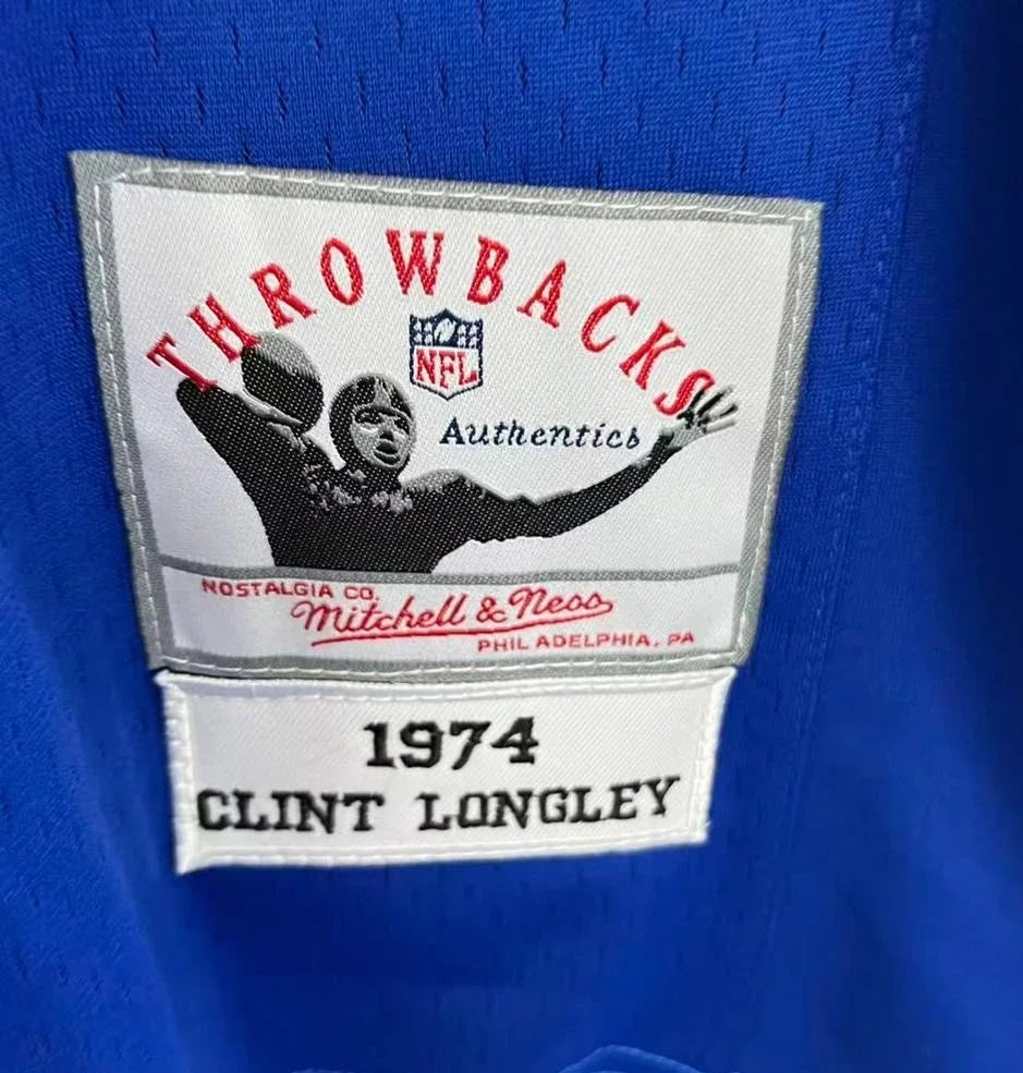 Clint Longley 1974 Dallas Cowboys Official NFL Jersey Mitchell & Ness product image 3, provided for visual reference and