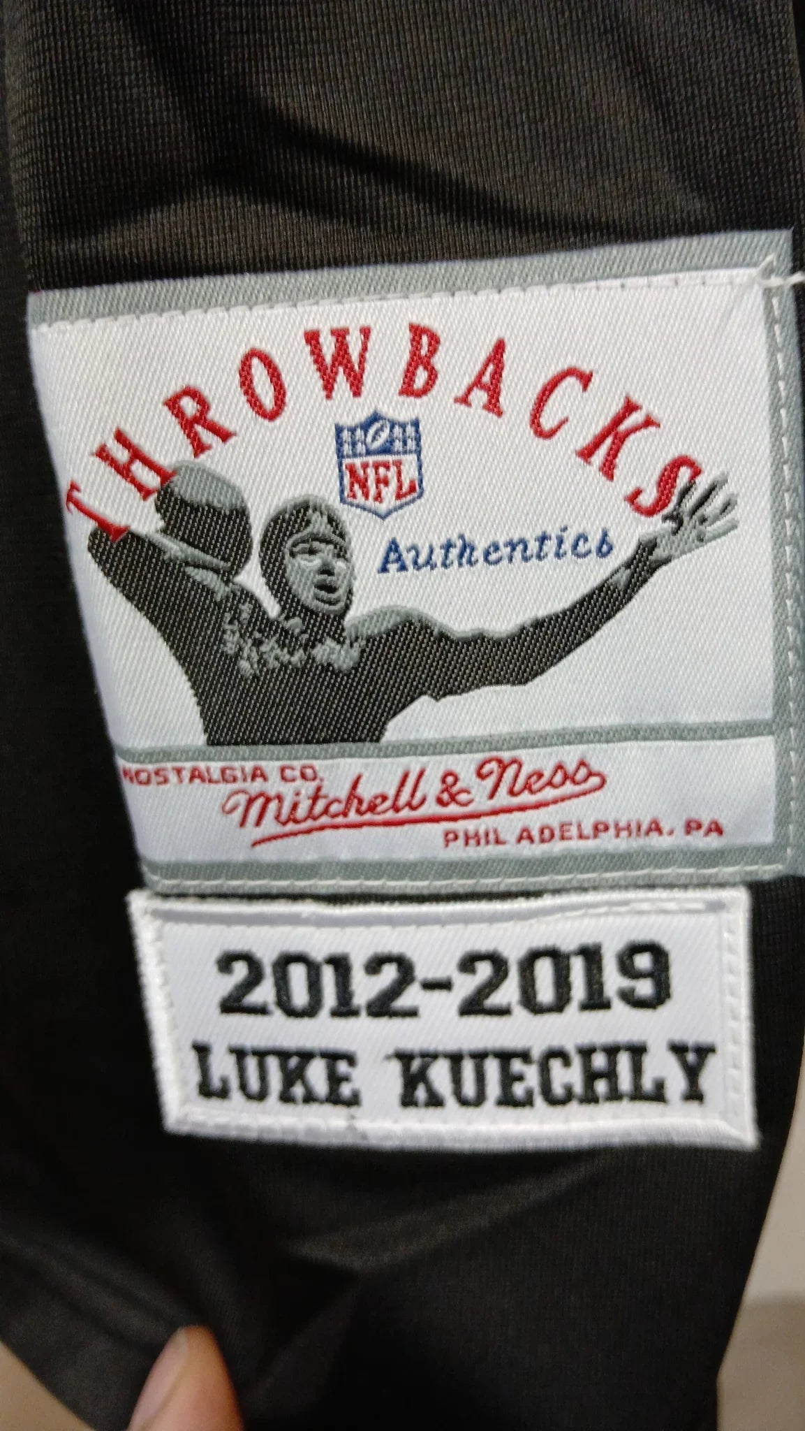 Luke Kuechly Carolina Panthers Official NFL Mitchell & Ness Jersey product image 3, provided for visual reference and