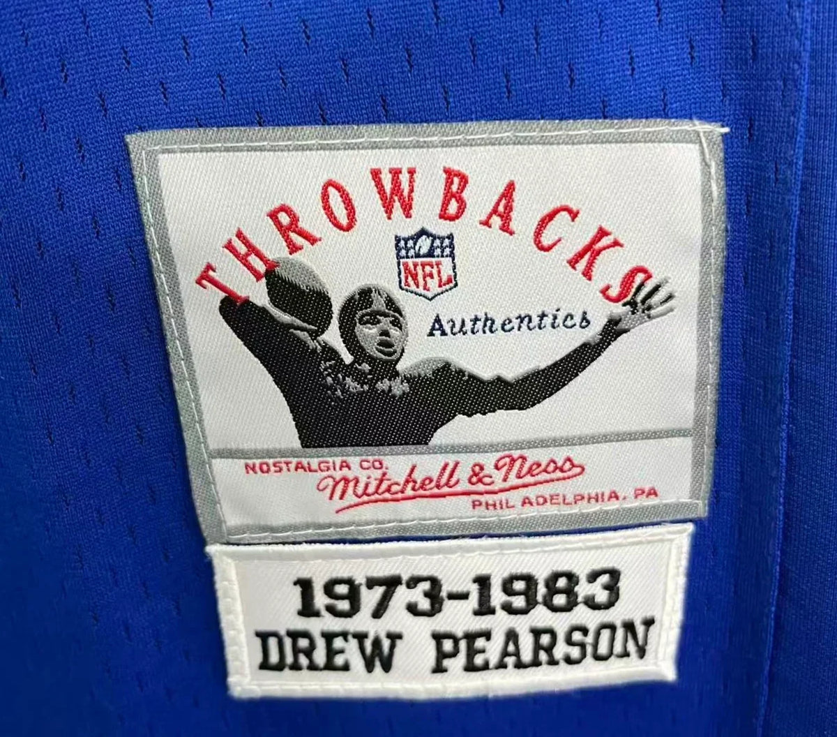 Drew Pearson Dallas Cowboys Official NFL Jersey Mitchell & Ness blue product image 4, provided for visual reference and