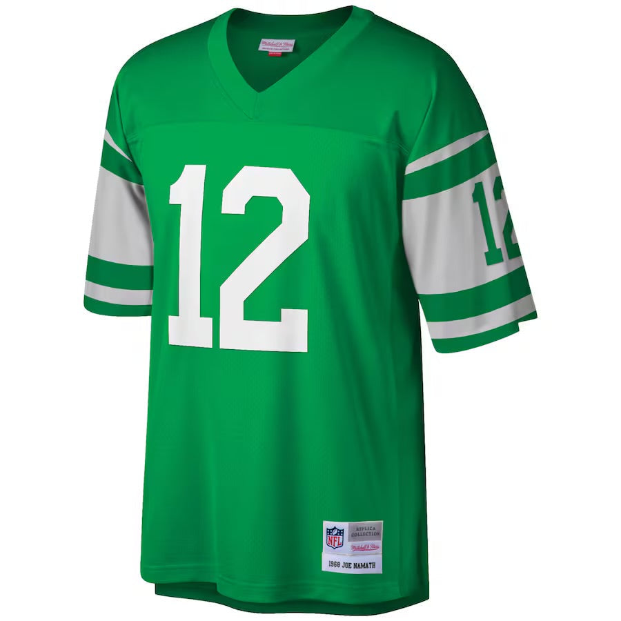 Joe Namath YOUTH KIDS New York Jets Official NFL Mitchell & Ness Jersey Green product image 3, provided for visual reference