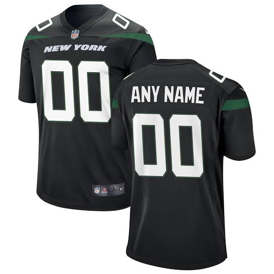 Any Name & Number YOUTH KIDS New York Jets Official NFL Nike Jersey Black product image 1, provided for visual reference and
