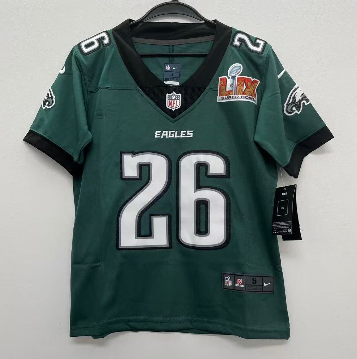 Saquon Barkley YOUTH Philadelphia Eagles Super Bowl Jersey Nike product image 2, provided for visual reference and product