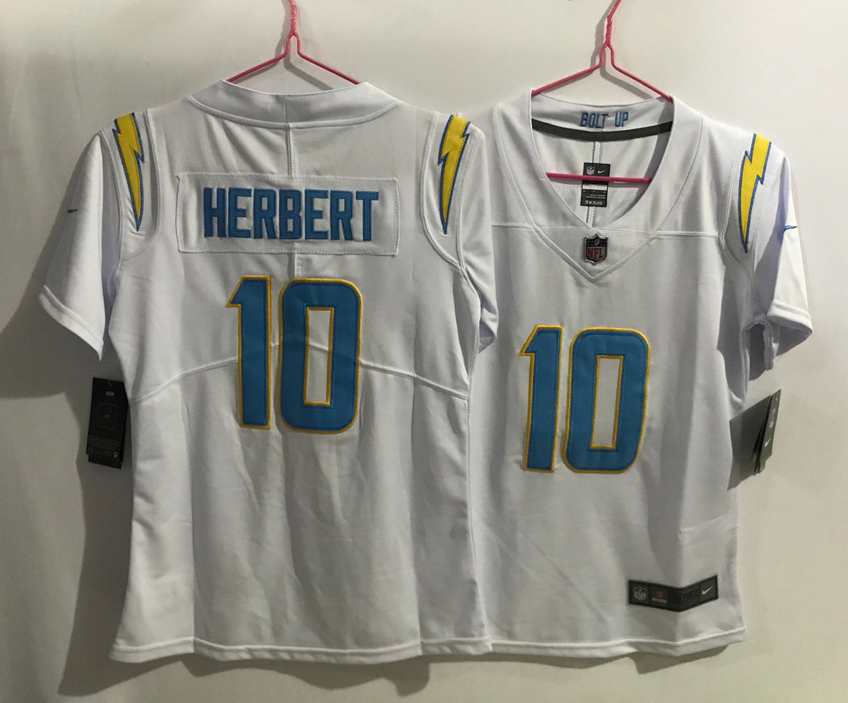 Justin Herbert YOUTH Los Angeles Chargers Official NFL Nike Jersey white product image 1, provided for visual reference and