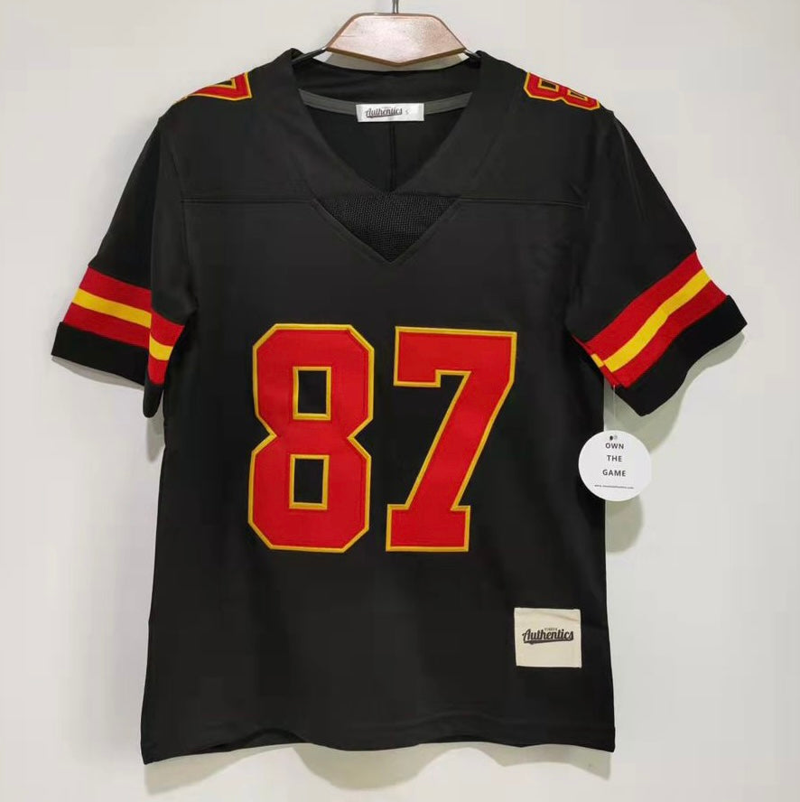 Travis Kelce YOUTH Classic Authentics Kansas City Chiefs Jersey black product image 2, provided for visual reference and