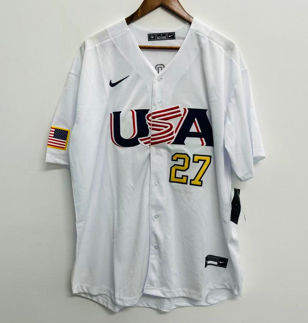 Mike Trout USA baseball YOUTH KIDS Official Nike Jersey product image 2, provided for visual reference and product detail