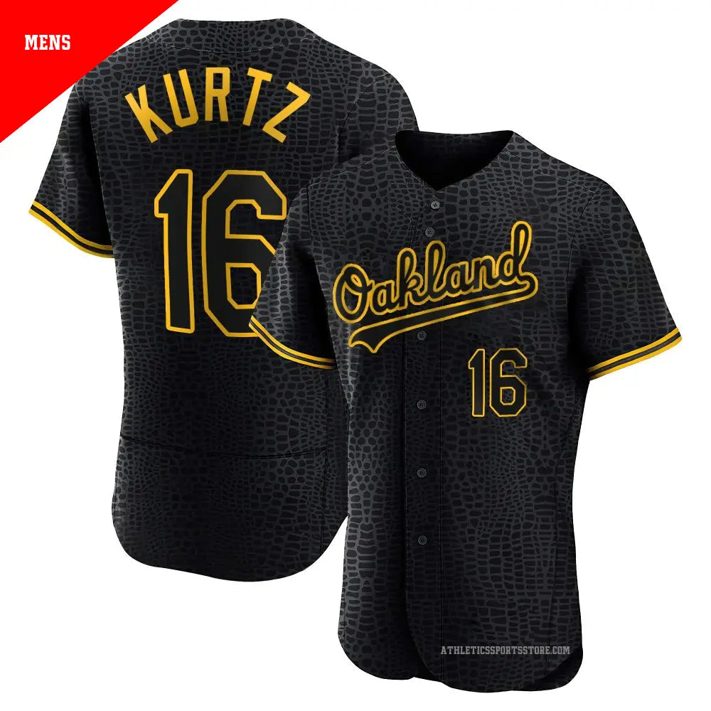 Nick Kurtz YOUTH KIDS Oakland Athletics A’s Official MLB jersey black product image 1, provided for visual reference and