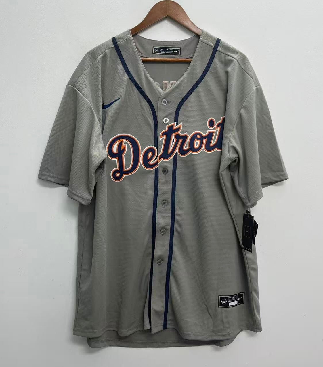 Zach McKinstry Detroit Tigers Youth Kids Official MLB Nike Jersey Gray product image 2, provided for visual reference and