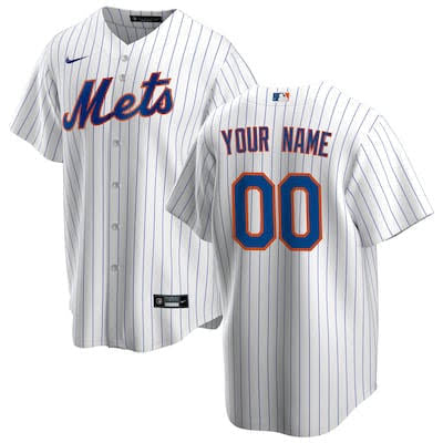 Any Name and Number customized YOUTH New York Mets Official MLB Nike jersey product image 1, provided for visual reference