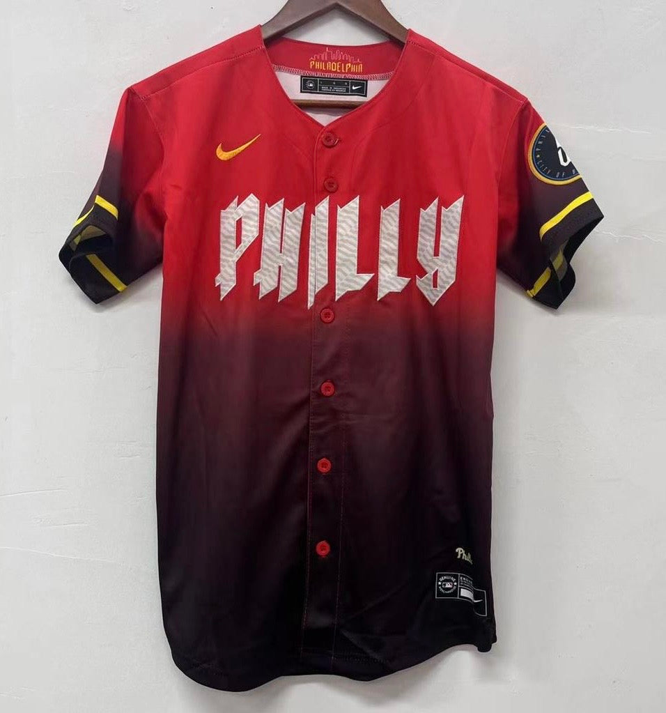 Christopher Sanchez YOUTH Philadelphia Phillies City Connect Jersey Red product image 2, provided for visual reference and