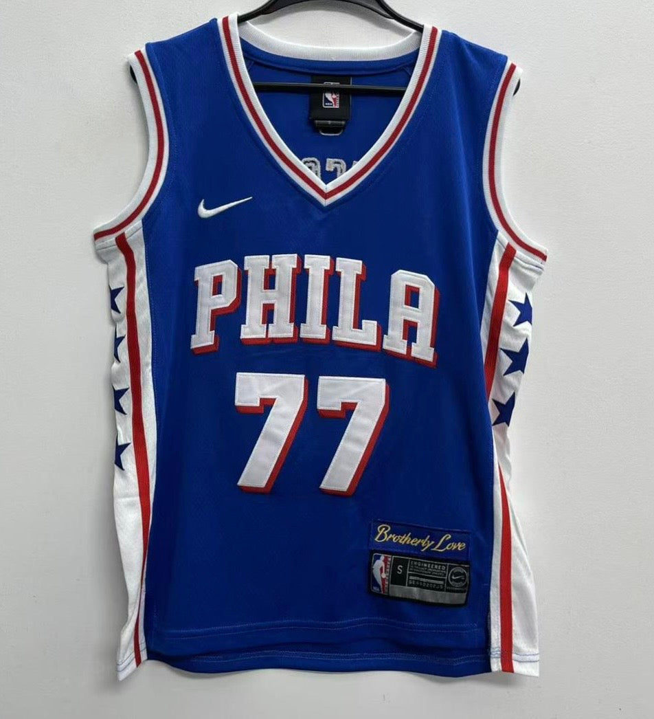 V. J. Edgecombe YOUTH KIDS Philadelphia 76ers Official NBA Jersey blue product image 2, provided for visual reference and