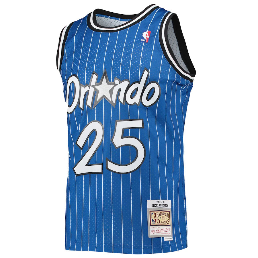 Nick Anderson YOUTH Orlando Magic Official NBA Mitchell & Ness Jersey blue product image 3, provided for visual reference