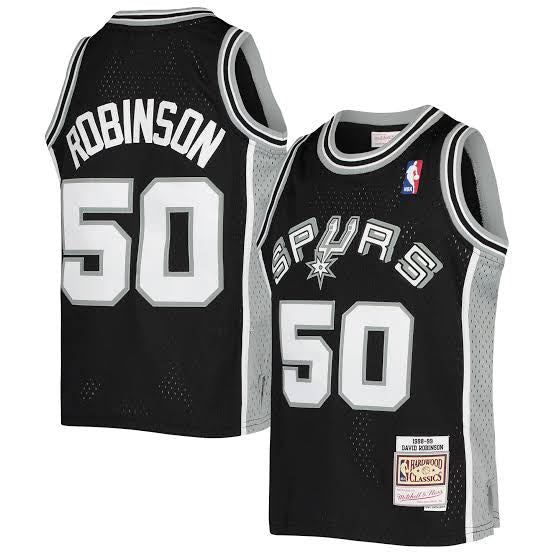 David Robinson San Antonio Spurs YOUTH Official NBA Mitchell & Ness Jersey black product image 1, provided for visual