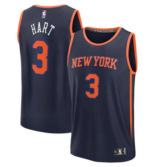 Josh Hart YOUTH KIDS New York Knicks Official NBA Jersey black product image 1, provided for visual reference and product