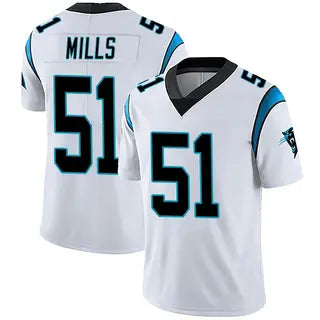 Sam Mills Carolina Panthers Official NFL NIKE Jersey White product image 1, provided for visual reference and product detail