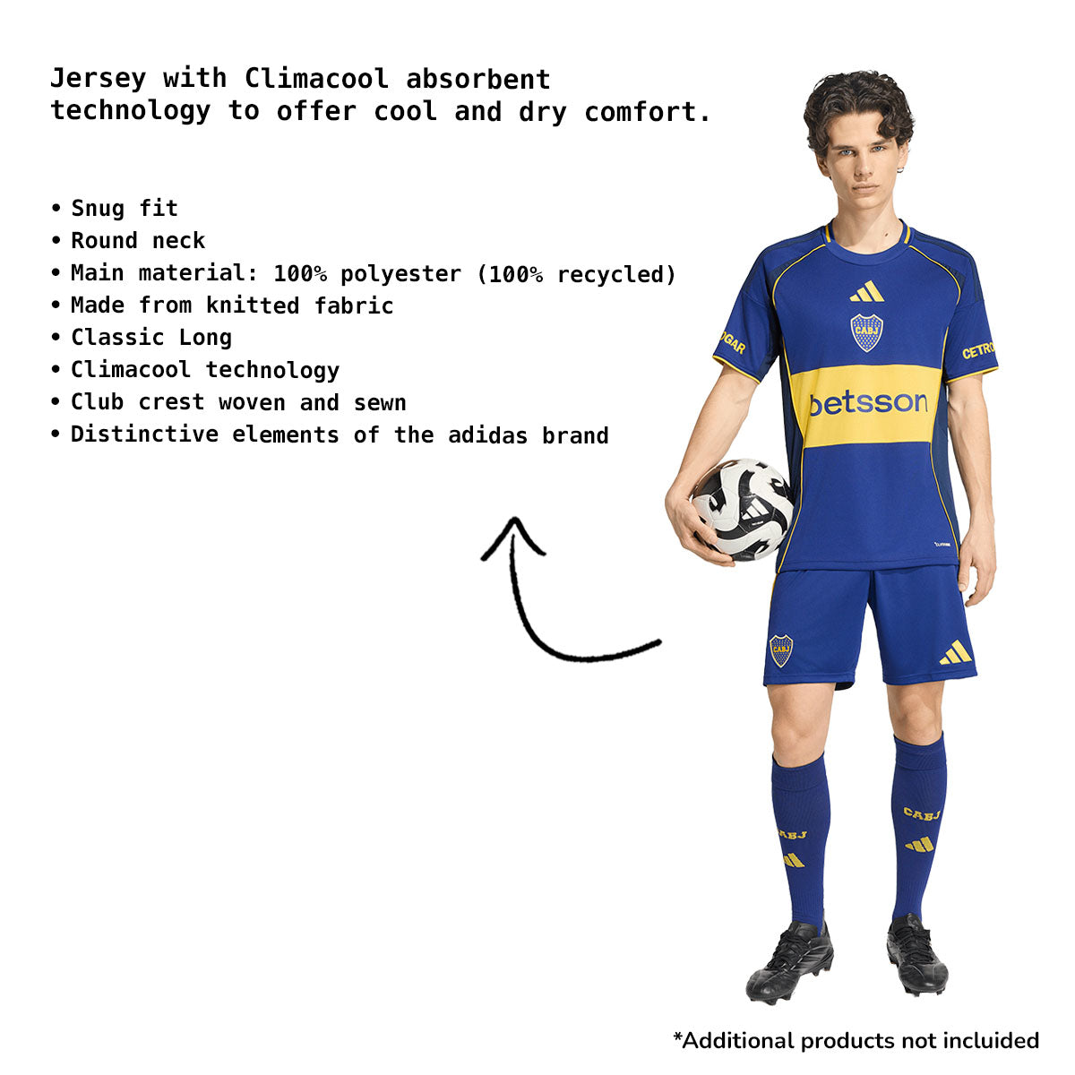 adidas Boca Juniors 26/27 Fourth Jersey product image 7, provided for visual reference and product detail review