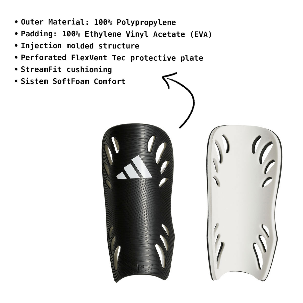 adidas Adiflex Shin Guards product image 4, provided for visual reference and product detail review