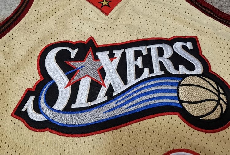 Allen Iverson Philadelphia 76ers 1997/98 Hardwood Classics Jersey - Gold product image 5, provided for visual reference and