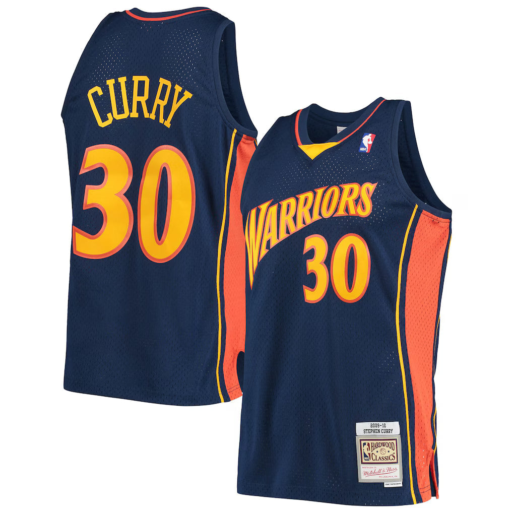 Stephen Curry Golden State Warriors - Mitchell & Ness Hardwood Classics Jersey - Navy product image 1, provided for visual