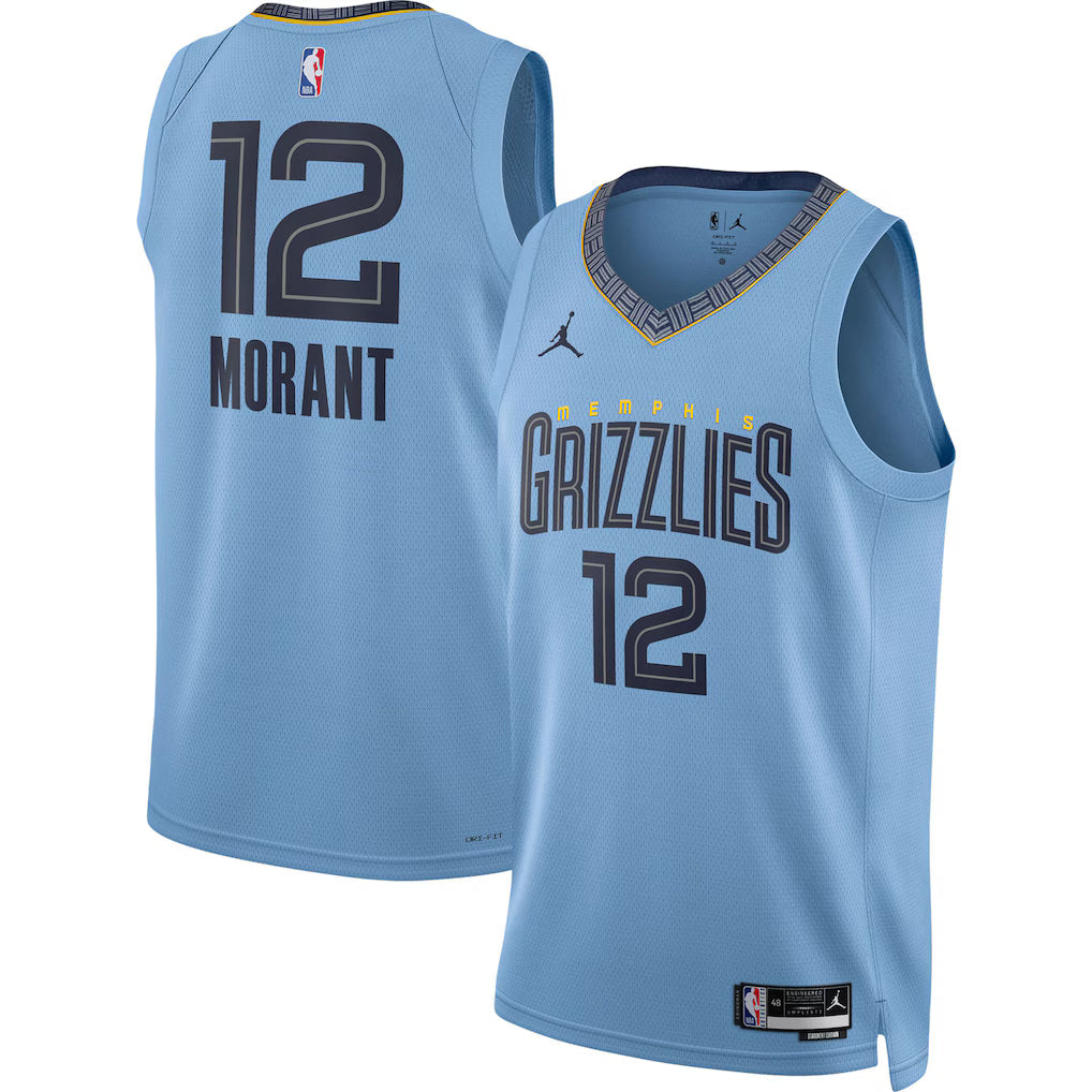 Ja Morant Memphis Grizzlies Unisex Jersey - Statement Edition - Light Blue product image 1, provided for visual reference