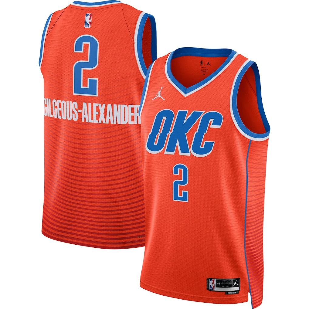 Shai Gilgeous-Alexander Oklahoma City Thunder Unisex Jersey - Statement Edition - Orange product image 1, provided for
