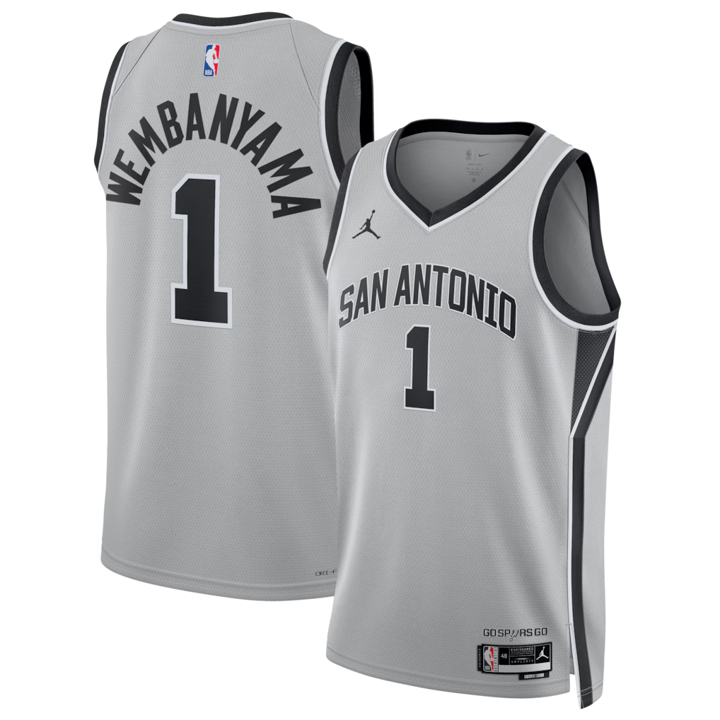 Victor Wembanyama San Antonio Spurs Unisex Jersey - Statement Edition - Silver product image 1, provided for visual