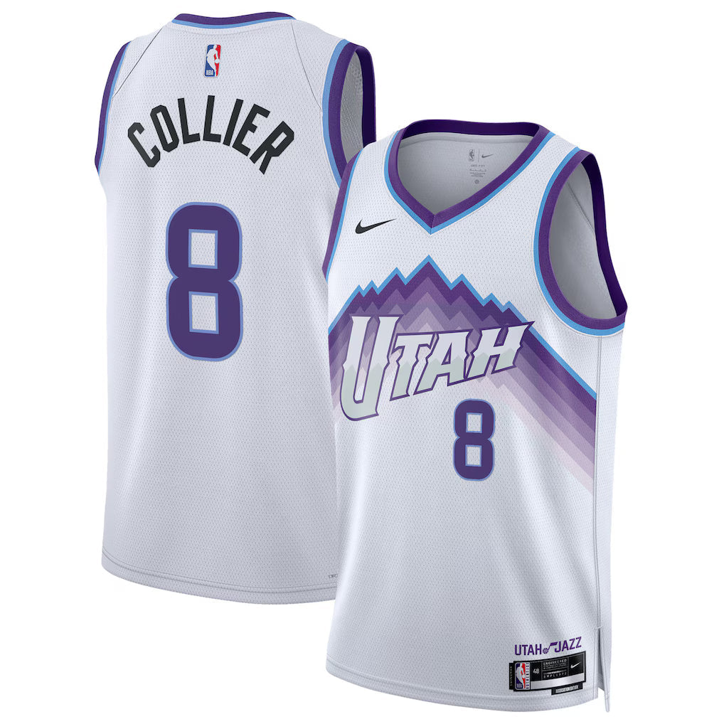 Isaiah Collier Utah Jazz Unisex Swingman Jersey - Association Edition - White product image 1, provided for visual reference