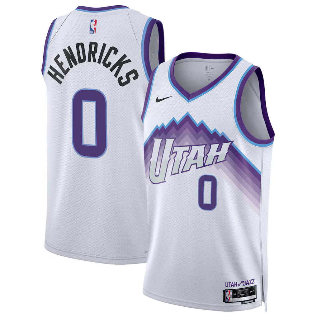 Taylor Hendricks Utah Jazz Unisex Swingman Jersey - Association Edition - White product image 1, provided for visual