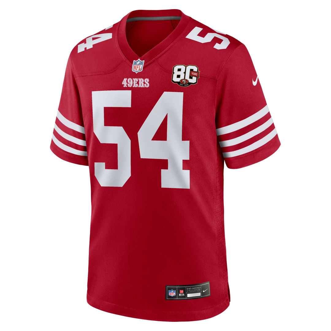 San Francisco 49ers Fred Warner Nike White 80th Anniversary product image 12