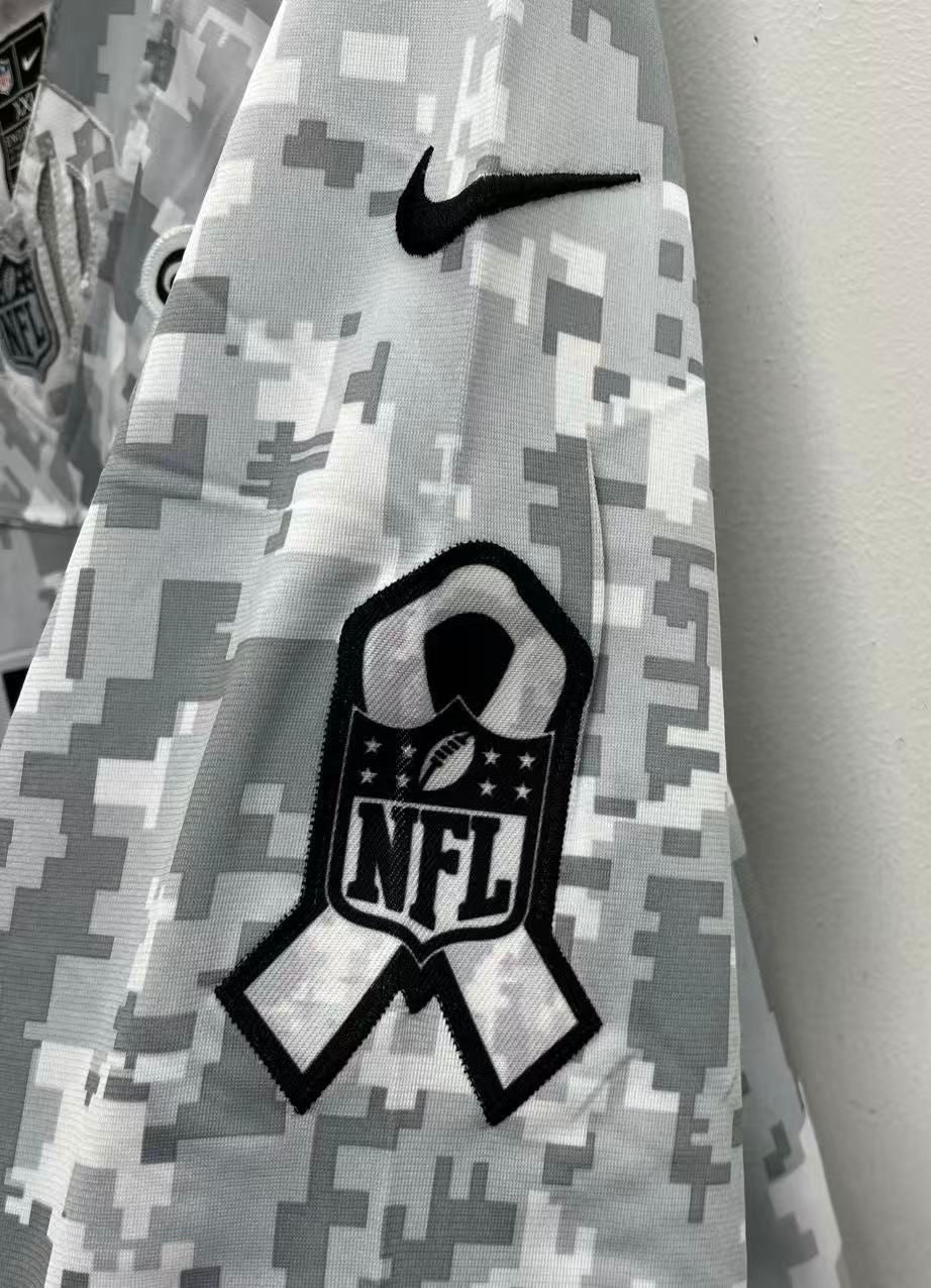 Rome Odunze Chicago Bears 2024 military salute to service Jersey Nike product image 3, provided for visual reference and