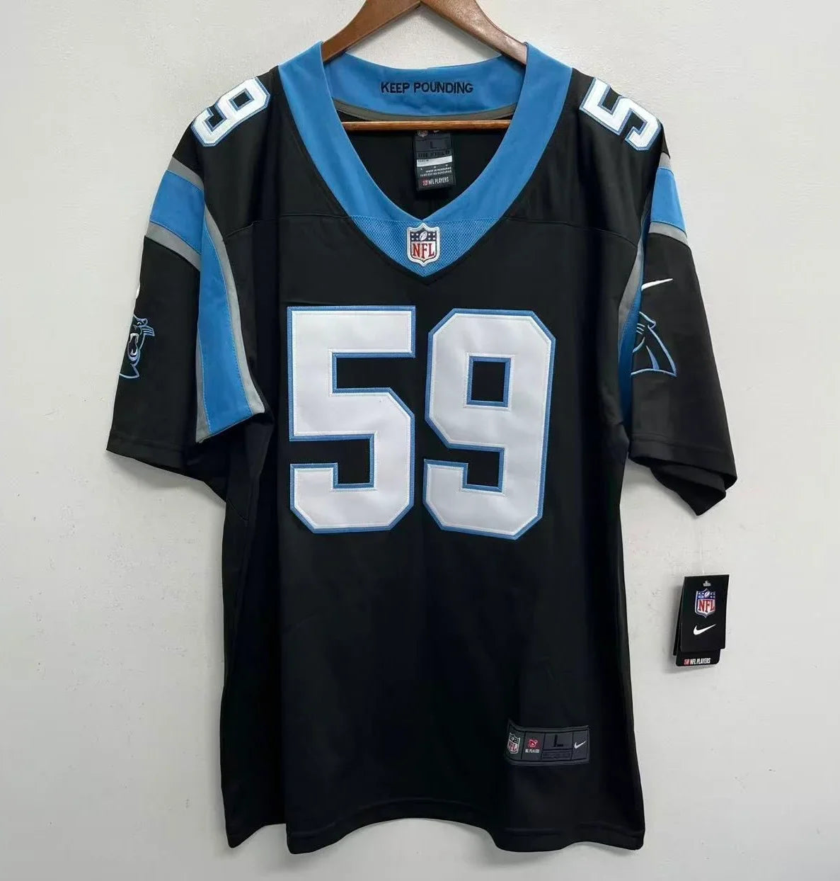 Luke Kuechly Carolina Panthers Official NFL NIKE Jersey product image 2, provided for visual reference and product detail