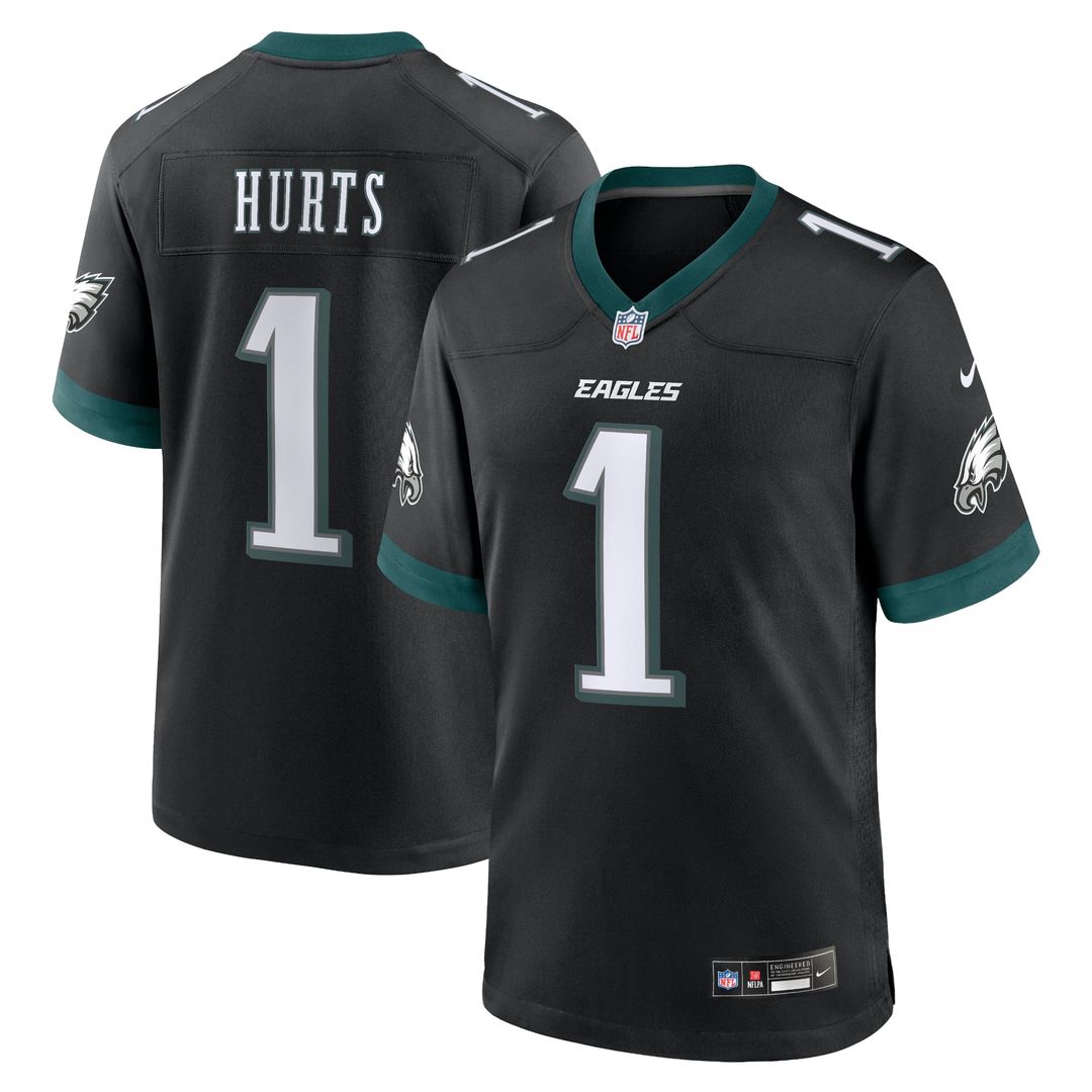 Philadelphia Eagles Jalen Hurts Nike Black Alternate Game product image 1