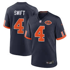 D’Andre Swift Chicago Bears official NFL Nike Rivalries Collection Jersey product image 1, provided for visual reference and