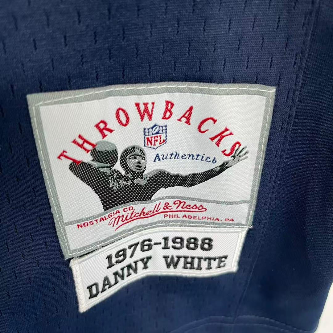 Danny White Dallas Cowboys Official NFL Jersey Mitchell & Ness dark blue product image 3, provided for visual reference and