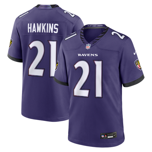 Baltimore Ravens Jaylinn Hawkins Nike Purple Game Jersey product image 1